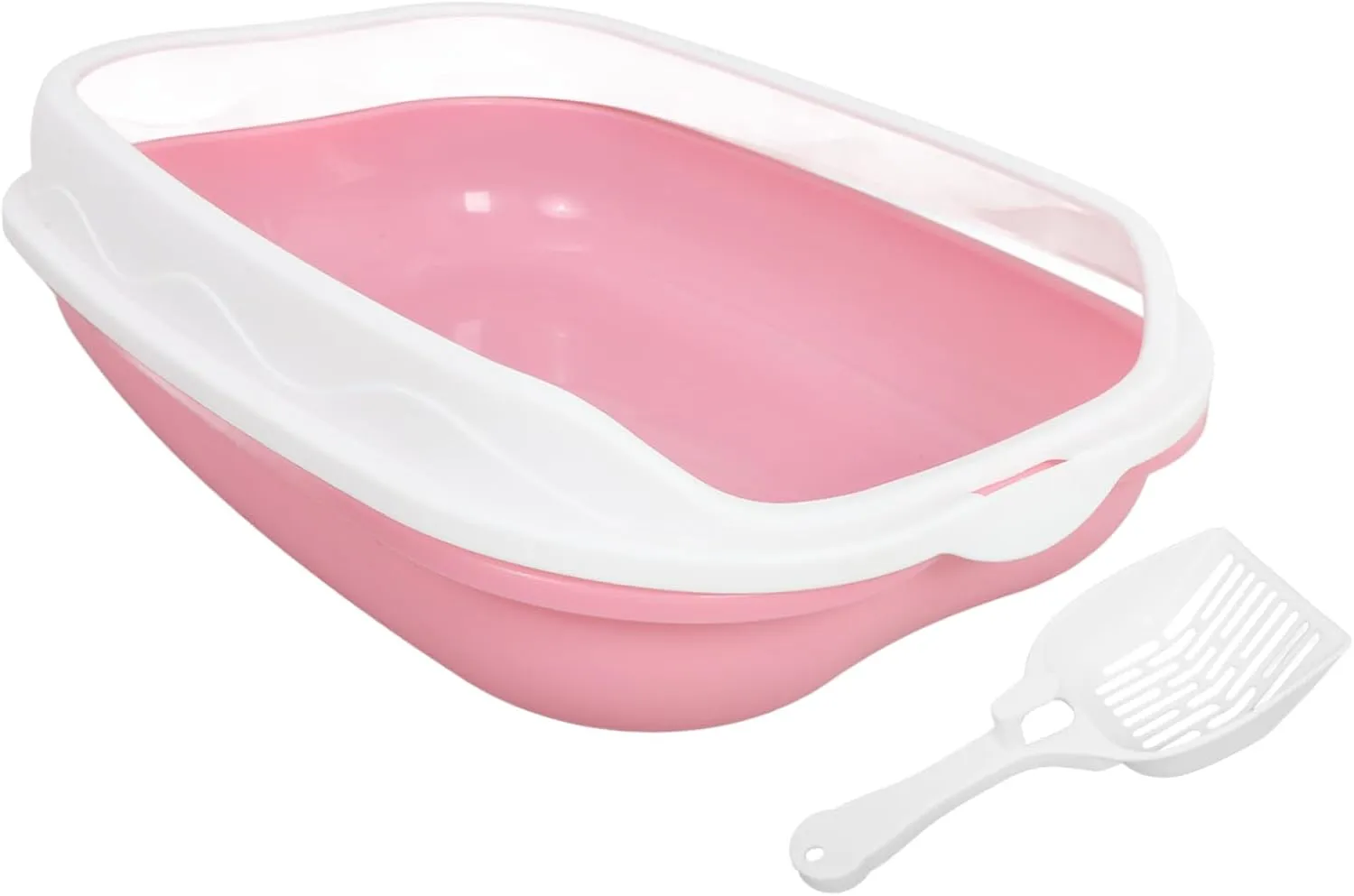 1 Set Removable Semi Closed Cat Litter Box with Splashing Design Durable Litter Case for Indoor Use for Kittens and Adult Cats Open Top for Easy Access