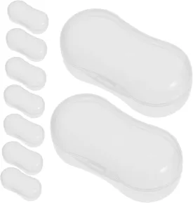 20pcs Pet Finger Toothbrush Storage Box Kitten Tooth Finger Wipes Box Portable Dog Toothbrush Case