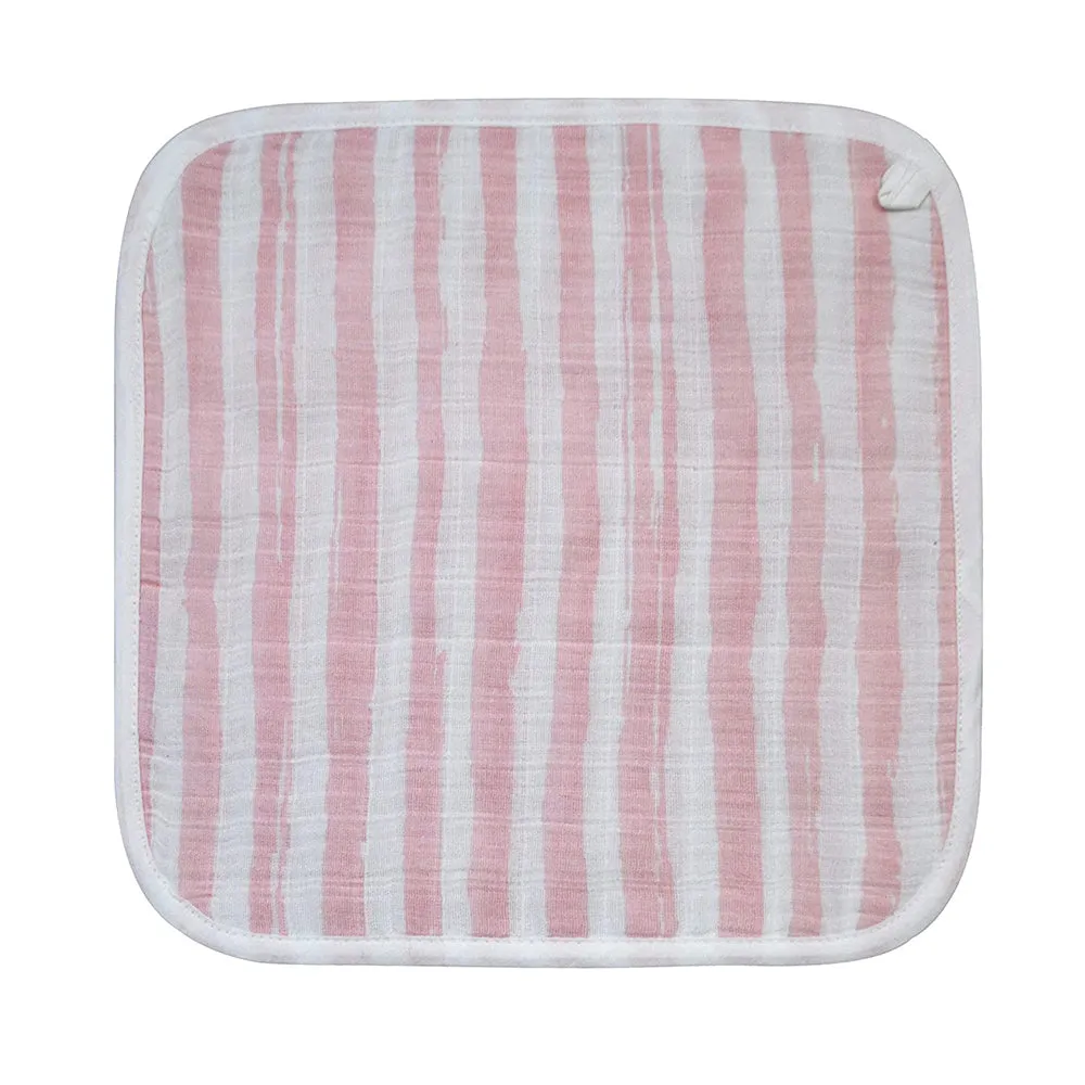 Abracadabra Cotton Muslin Wipes Pack of 3 (Eiffel Tower) - Pink