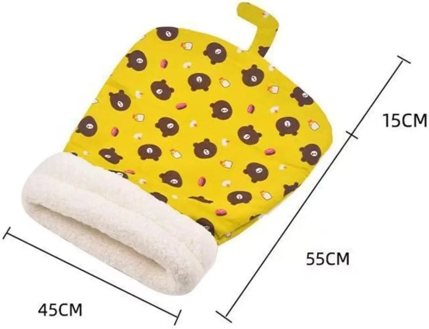 Aimery Cat Sleeping Bag for Indoor Cats, 360 Wrap Self Warm Winter Cat Sleeping Bag, 17.7 * 21.7 inches, Suitable for Cats Under 7.5 kg, Soft Fluffy Washable Calming Pet Bed Cave (Blue)