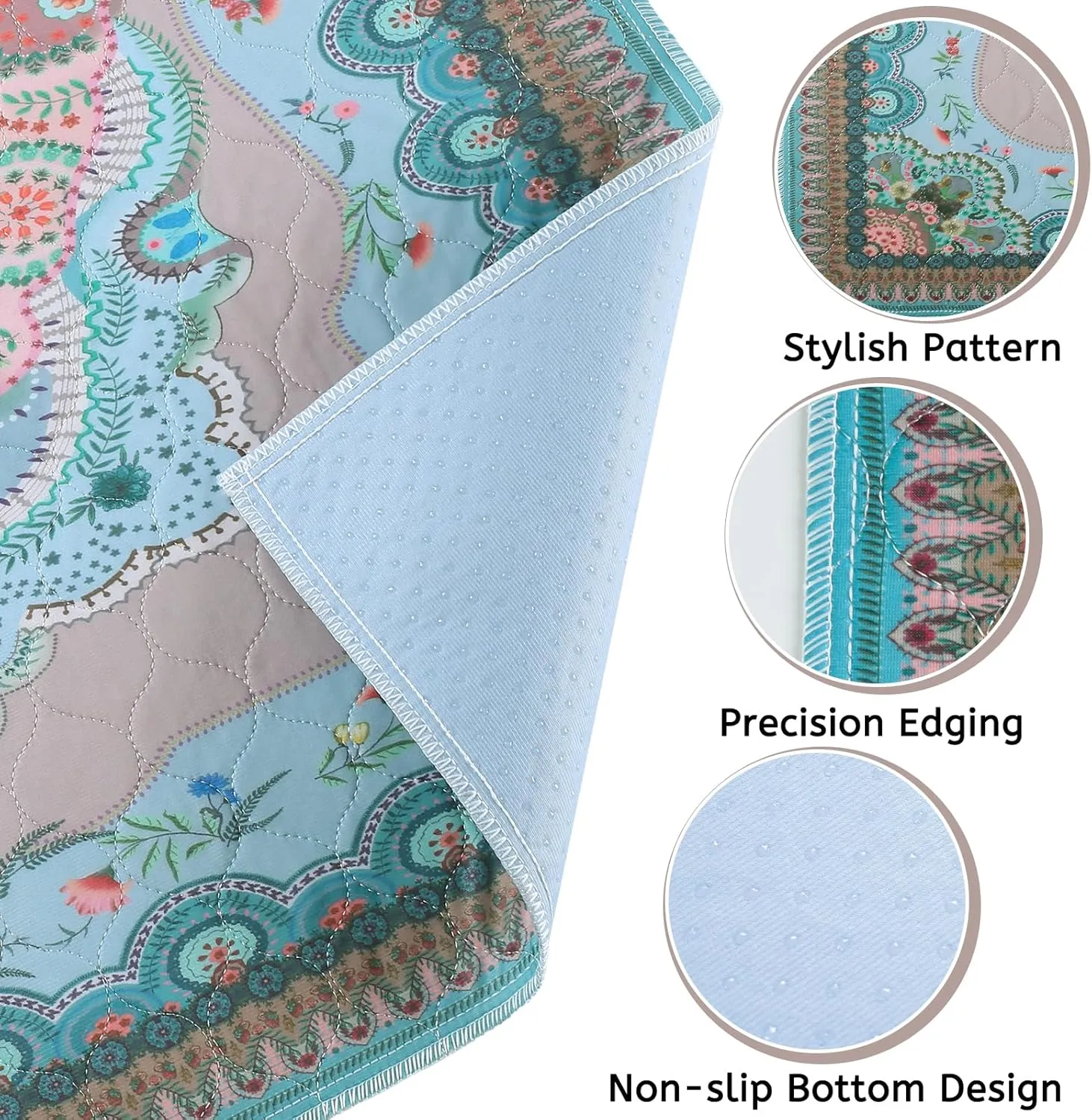 Aitmexcn Washable Pee Pads for Dogs, Reusable 24x 48 Waterproof Boho Mats for Puppy, Guinea Pig, Rabbit,Highly Absorbent,Ultra Soft, Non-Slip,Machine Washable,Stylish Design,2 Pack