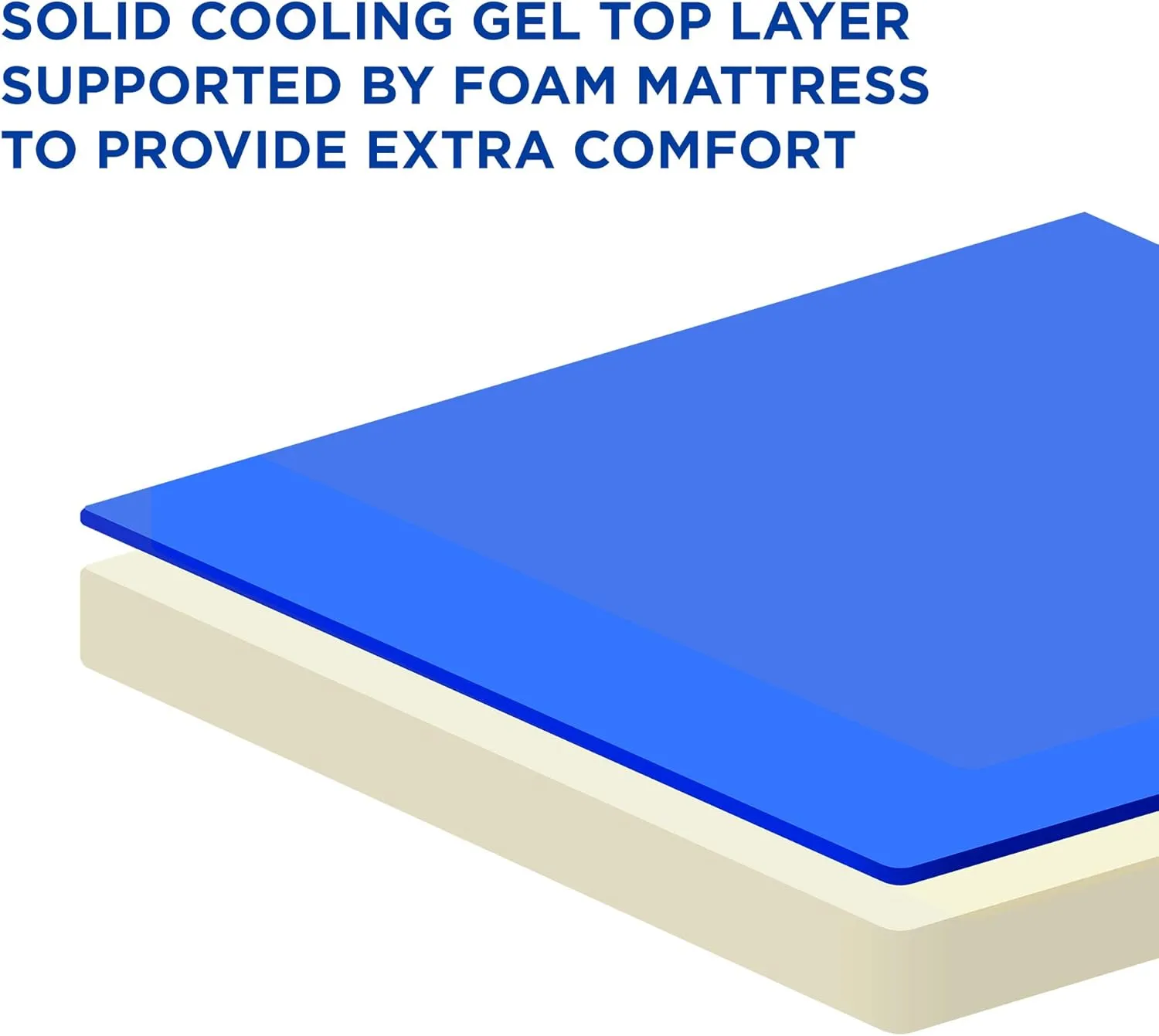 Arf Pets Dog Self Cooling Bed Pet Bed  Solid Gel Based Self Cooling Mat for Pets, Includes a Foam Based Bolster Bed for Extra Comfort