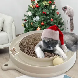 AUOON Cat Scratcher, Scratch Pad, Post Pad Interactive Training Exercise Mouse Toy with Ball (Milk Shake)
