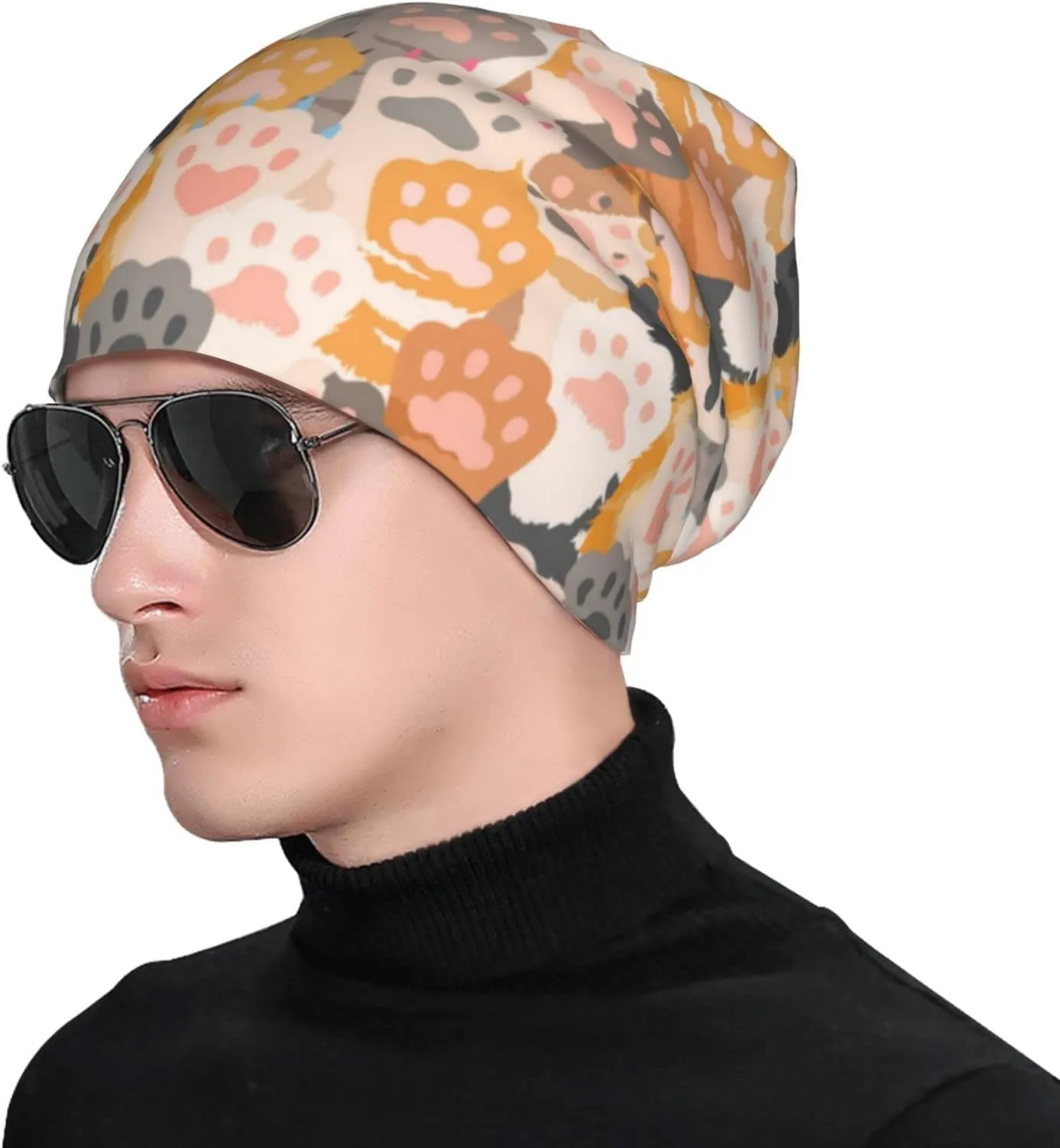 Beanie Chemo Hat Cancer Headwear Knitted Hats Baggy Slouchy Scarf Cap for Adults Women Men