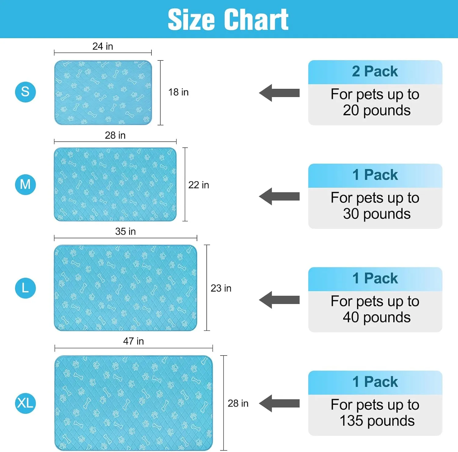 BEAUTYZOO Upgraded Dog Self Cooling Mat Ice Silk Chill Pads for Small Medium Large Dogs - Summer Reusable Pet Training Pad - Absorbent Non-Slip Cool Mat for Kennels, Crates and Beds, 23" x 35"