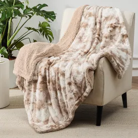 Bedsure Sherpa Blanket Twin Size - Soft, Fuzzy & Fluffy Faux Fur - Warm, Cozy Blanket for Couch, Sofa and Bed, Beige, 60x80 Inches