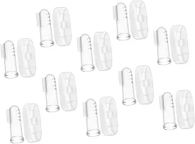 BESTYASH 10 Pack Baby Finger Toothbrush Silicone Baby Toothbrush for Cleaning Gums Set for Infants