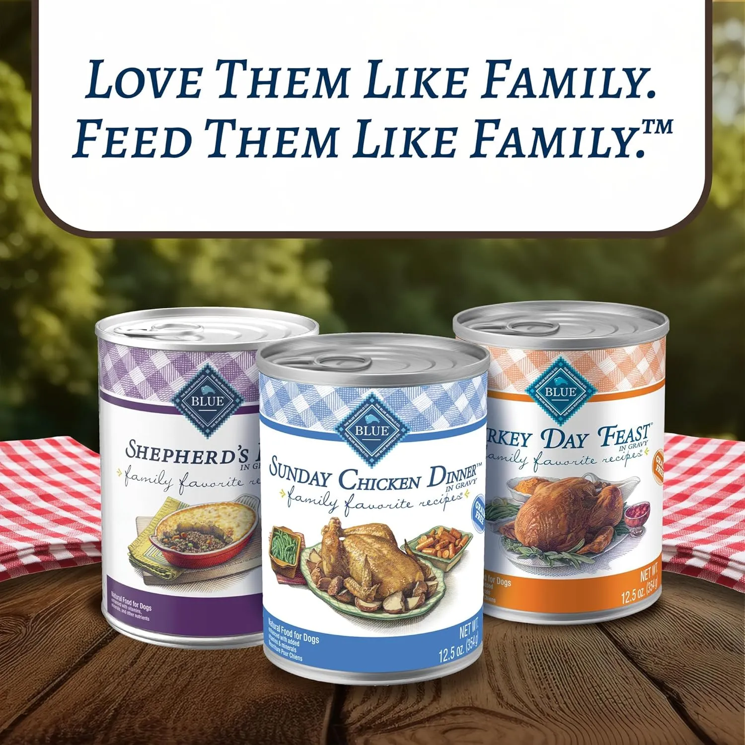 Blue Buffalo Family Favorites Adult Wet Dog Food, Made with Natural Ingredients, Sunday Chicken Dinner, 12.5-oz Can (Pack of 12)