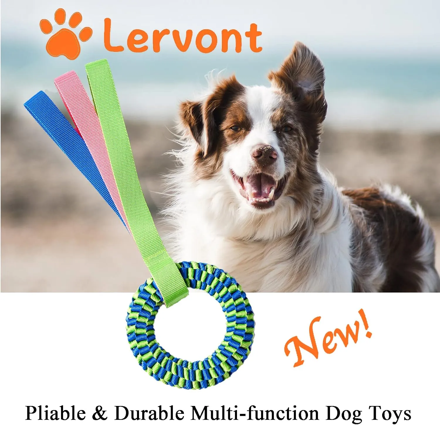 Bullymake Dog Toys for Aggressive Chewers - Tug of War & Teeth Cleaning - Medium & Large Dogs