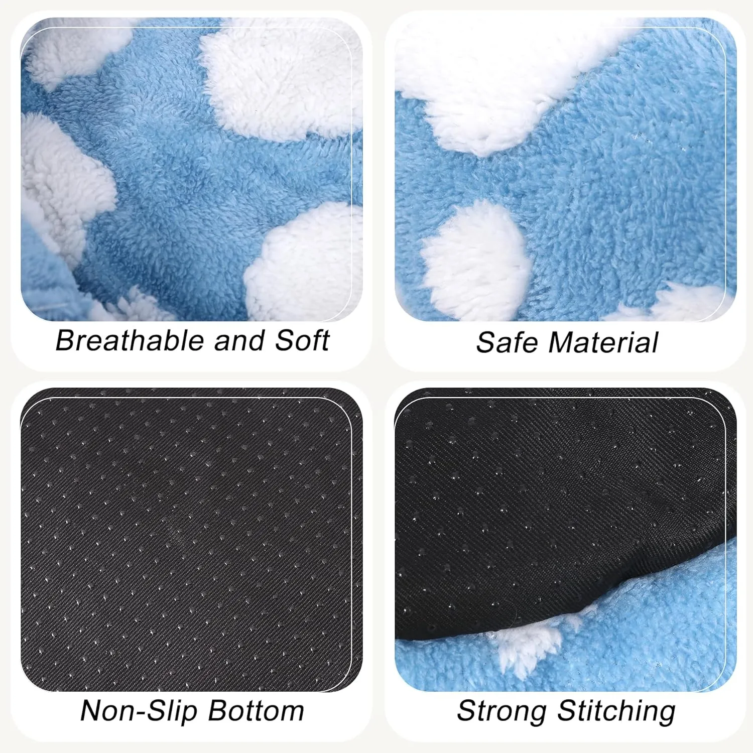 Calming Dog Bed, Fluffy Donut Dog & Cat Bed Washable, Round Anti Anxiety Small Dog Bed with Non-Slip Bottom (Fits up to 15 lbs Pets)