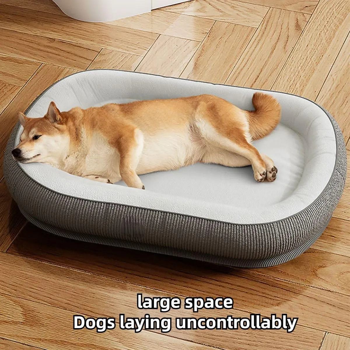 Cat Bed for Indoor Cats, Dog Bed for Small Medium Dogs Breeds, Oval Kennel Bed, Pet Couch Bed with Four Sided Bolster, Removable Washable Cover& Non-Slip Bottom (Green,Small)