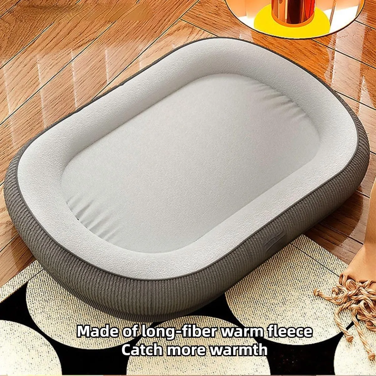 Cat Bed for Indoor Cats, Dog Bed for Small Medium Dogs Breeds, Oval Kennel Bed, Pet Couch Bed with Four Sided Bolster, Removable Washable Cover& Non-Slip Bottom (Green,Small)