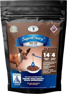 CLEAR CONSCIENCE PET Paw Jus SuperGravy  Natural Dog Food Gravy Topper  Hydration Broth Food Mix  Human Grade  Kibble Seasoning for Picky Eaters  Gluten & Grain Free (2.1 Ounce (Pack of 1))