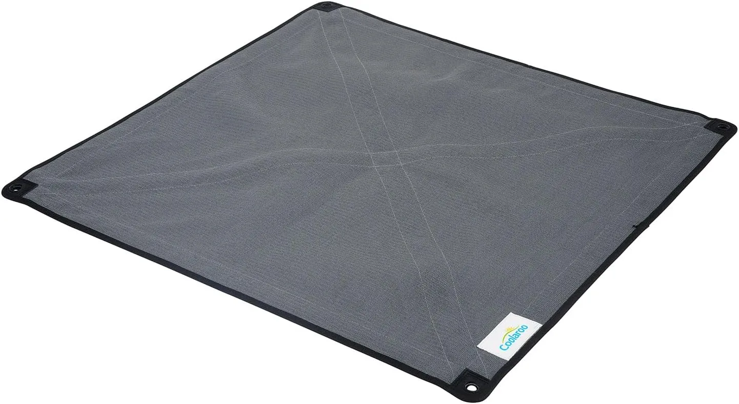 Coolaroo On The Go Cooling Elevated Dog Bed Replacement Cover, Portable for Travel & Camping, Collapsible for Storage, King, Steel Grey