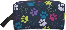 Cute dog paw Print Toiletries Makeup and Daily Essentials Large Capacity Zippered Storage Travel Bag