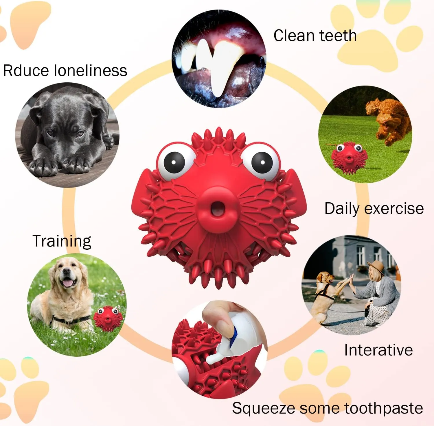 Dog Chew Toys for Aggressive Chewers - Large, Medium Breed Teeth Grinding Toys - Indestructible, Anxiet Relief, Milk Flavor Squeak Toys