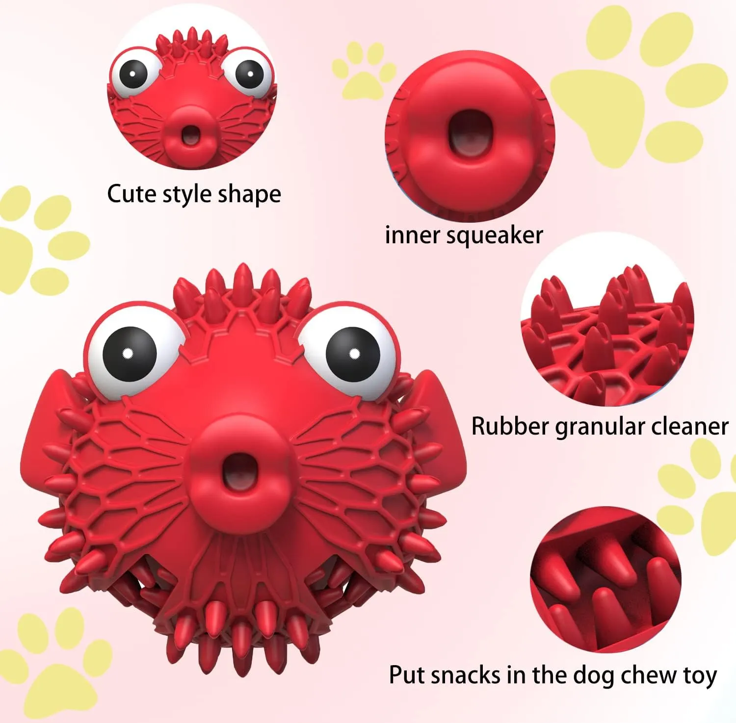 Dog Chew Toys for Aggressive Chewers - Large, Medium Breed Teeth Grinding Toys - Indestructible, Anxiet Relief, Milk Flavor Squeak Toys