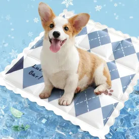 Dog Cooling Mat 13.7 x 13.7 Pet Summer Self-Cooling Pad for Dogs and Cats Non-Toxic Gel No Water or Electricity Needed Easy Washable