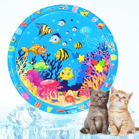 Dog Cooling Mat Cat Cooling Pad Summer Pet Bed for Dogs Cats Kennel Pad Pet Cooling Mat Cat Dog Cushion Pad (Tropical Fish)