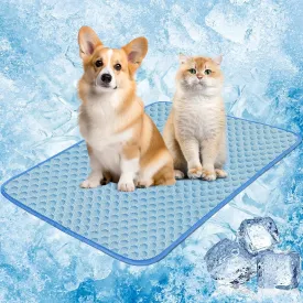 Dog Cooling Mat, Cooling Mats Pads for Dogs,Washable Ice Silk Self Cooling Mat for Cats with Strong Absorbent,Summer Cooling Pad Blanket Mat Pet Ice Cooling Mat for Dog,Cat (37X22 Inch)