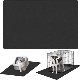 Dog Crate Mat LinerWashable Pee Pads , Absorbs Urine - Waterproof Under Mat Floor Protector Reusable -Dog Crate Pad Ideal for Floor Protector (29" x 48", Count, 1)
