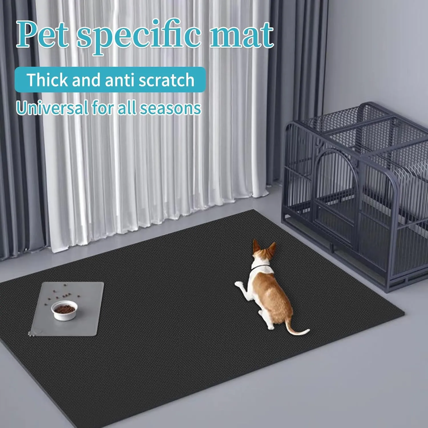 Dog Crate Mat LinerWashable Pee Pads , Absorbs Urine - Waterproof Under Mat Floor Protector Reusable -Dog Crate Pad Ideal for Floor Protector (29" x 48", Count, 1)