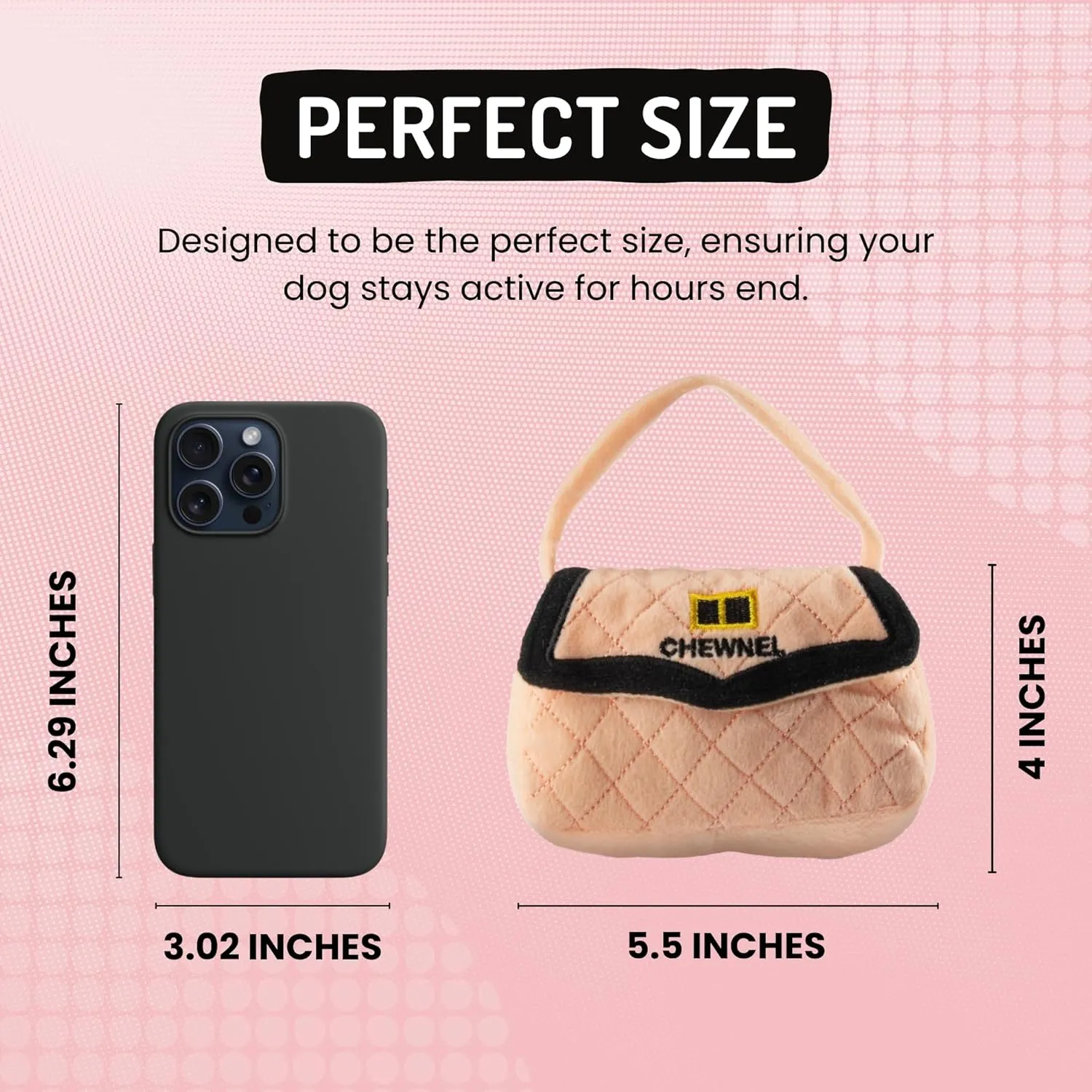 Dog Diggin Designs Runway Pup Collection | Unique Squeaky Parody Plush Dog Toys  Haute Couture Purses & Handbags