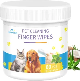 Dog Teeth Cleaning Wipes,Dog Dental Wipes for Dog Tooth Pet Dental Finger Wipes Toothbrush and Tooth Brushing Kit - Freshen Breath, Cleaner Mouth Maintaining Your Dog's Oral Health
