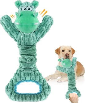 Dog Toy for Aggressive ChewersLarge Plush Dog Toys with Squeaker to Keep Them Busy