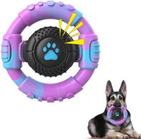 Dog Toys for Aggressive Chewers Large Medium Breed, Indestructible Squeaky Dog Chew Toys to Keep Them Busy, Nylon Rubber Interactive Tough Toys for Dogs