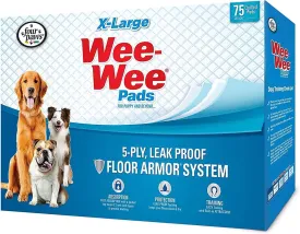 Four Paws Wee-Wee Pads for Dogs, X-Large 28x34 Inch, 75 Count, 2 Pack