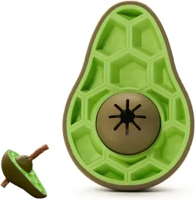 Friends Forever Bully Stick Holder for Dogs, Dog Chew Toys with Slow Feeder Design, Tough Dog Toys with Treat Holder and Made by Natural Rubber, Avocado