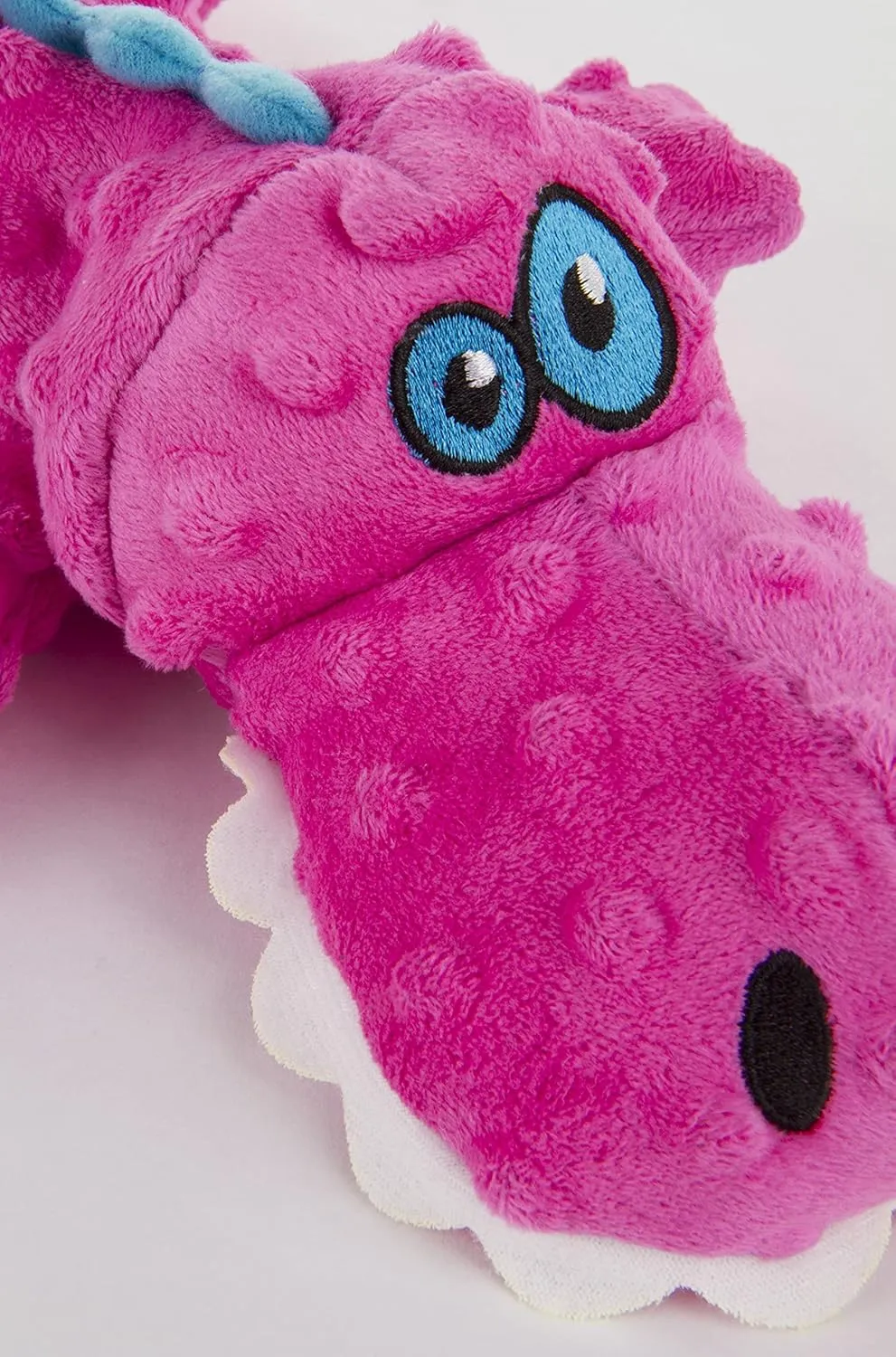 goDog Gators Squeaky Plush Dog Toy, Chew Guard Technology - Pink, Large