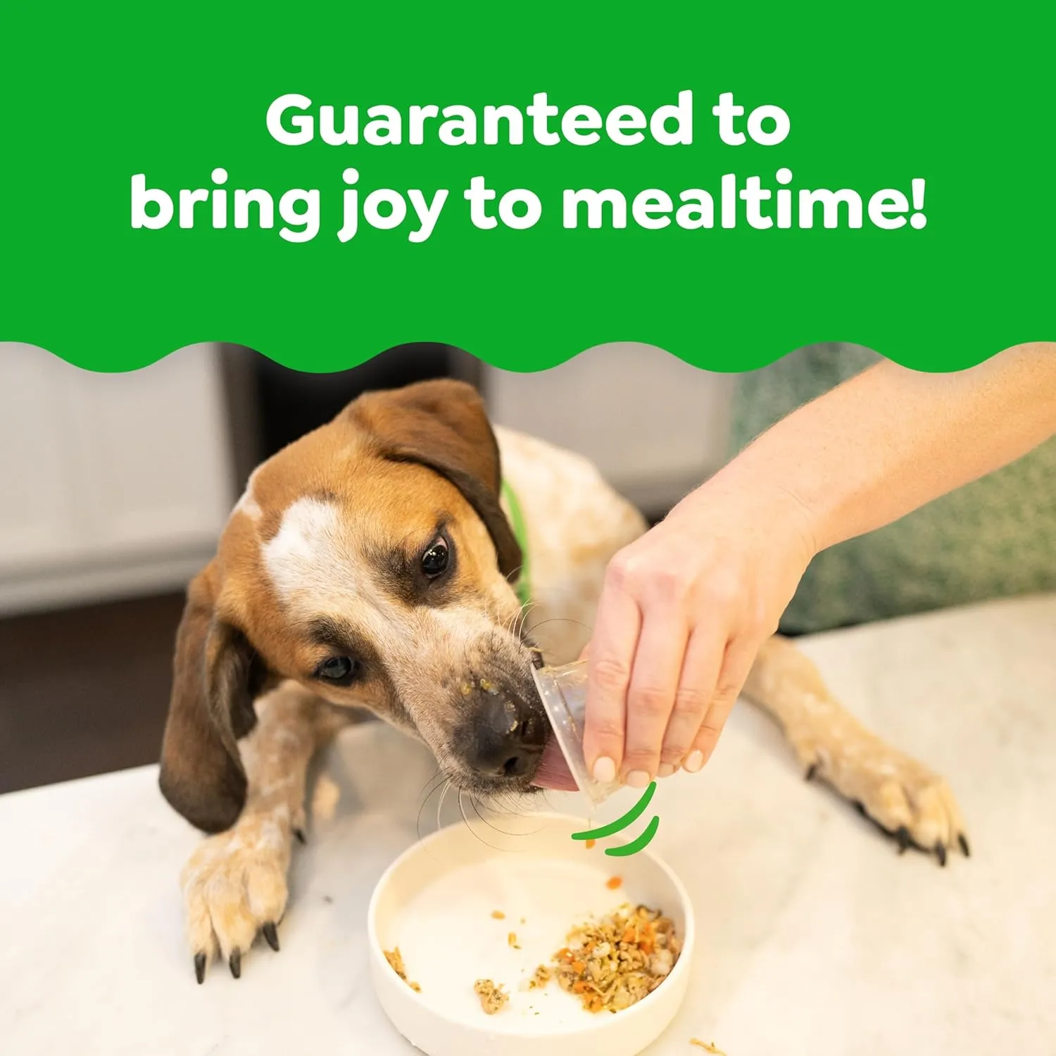 Greenies Smart Topper High Protein Wet Mix-in for Dogs, Duck, Broccoli, Carrots & Barley Recipe in Vitabroth Broth - Bone Broth   Vitamins E & B1, 10 Count