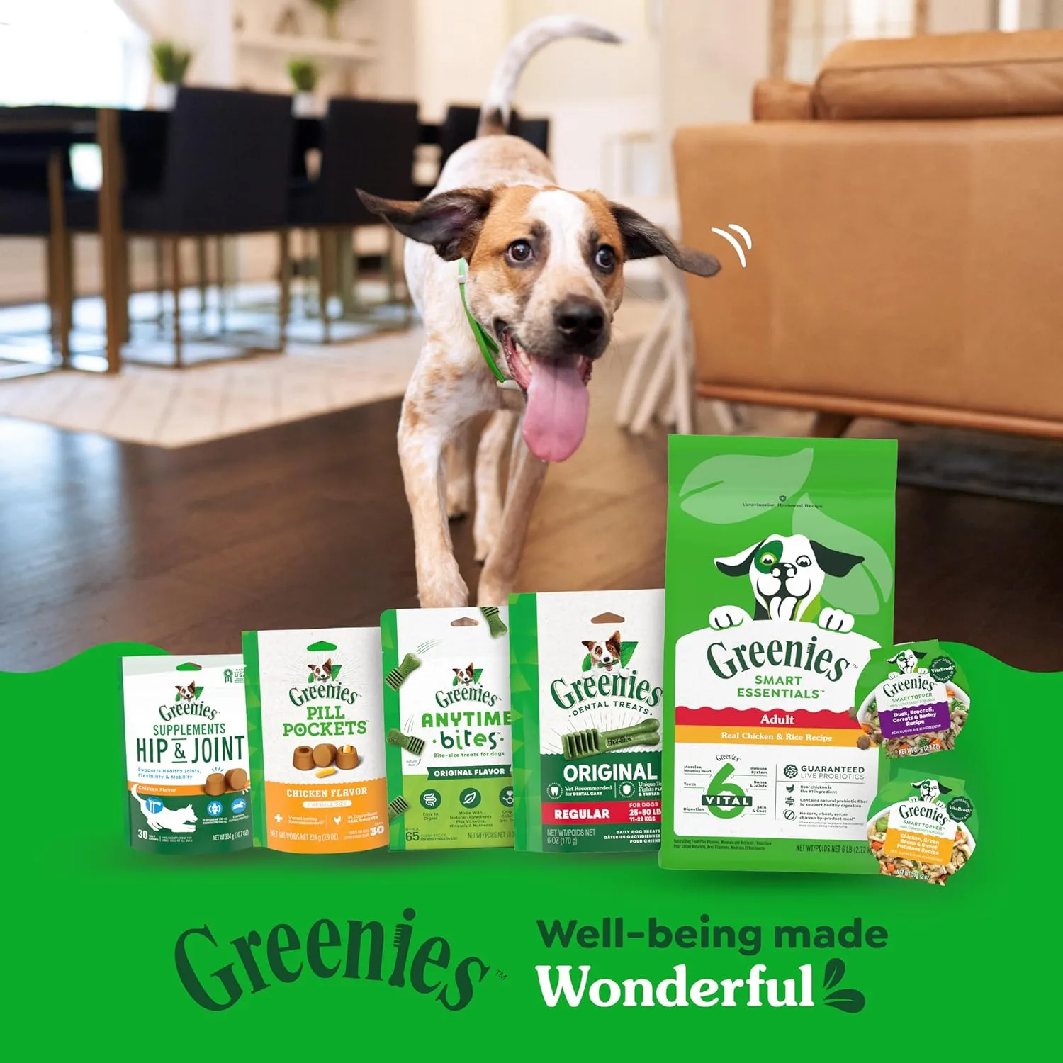 Greenies Smart Topper High Protein Wet Mix-in for Dogs, Duck, Broccoli, Carrots & Barley Recipe in Vitabroth Broth - Bone Broth   Vitamins E & B1, 10 Count