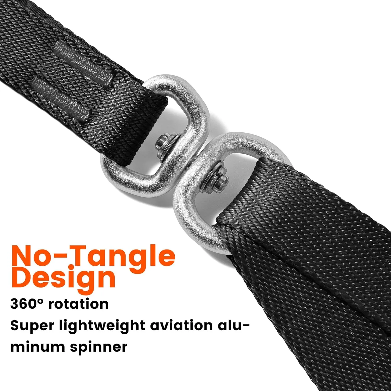 HOWGO Double Dog Leash, No Tangle 360 Swivel, Adjustable Two Padded Handles, Double Clip Dog Leash Coupler Splitter for Large and Medium Breeds (Mint Green, 4/5'' x 4.8 FT)