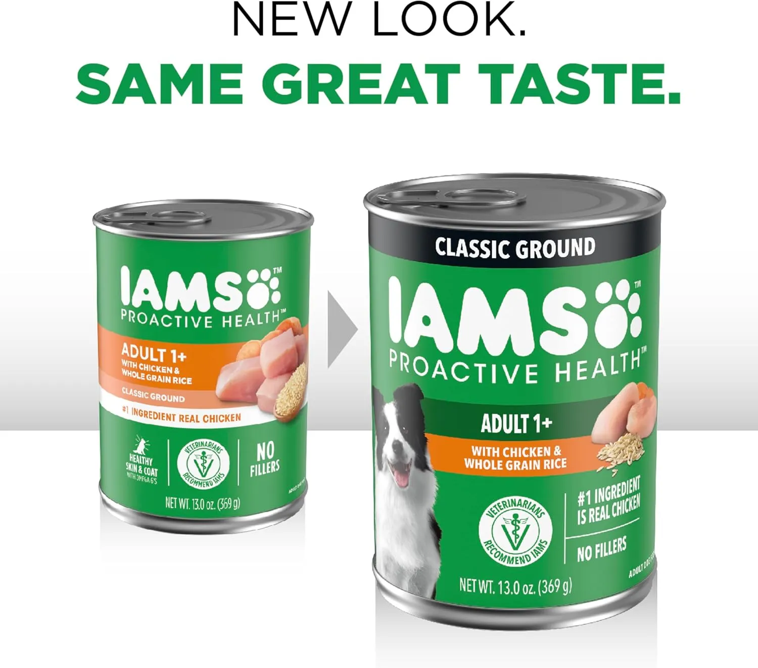 IAMS Proactive Health Adult Wet Dog Food Classic Ground with Chicken and Rice, 13 oz. Cans, Pack of 6