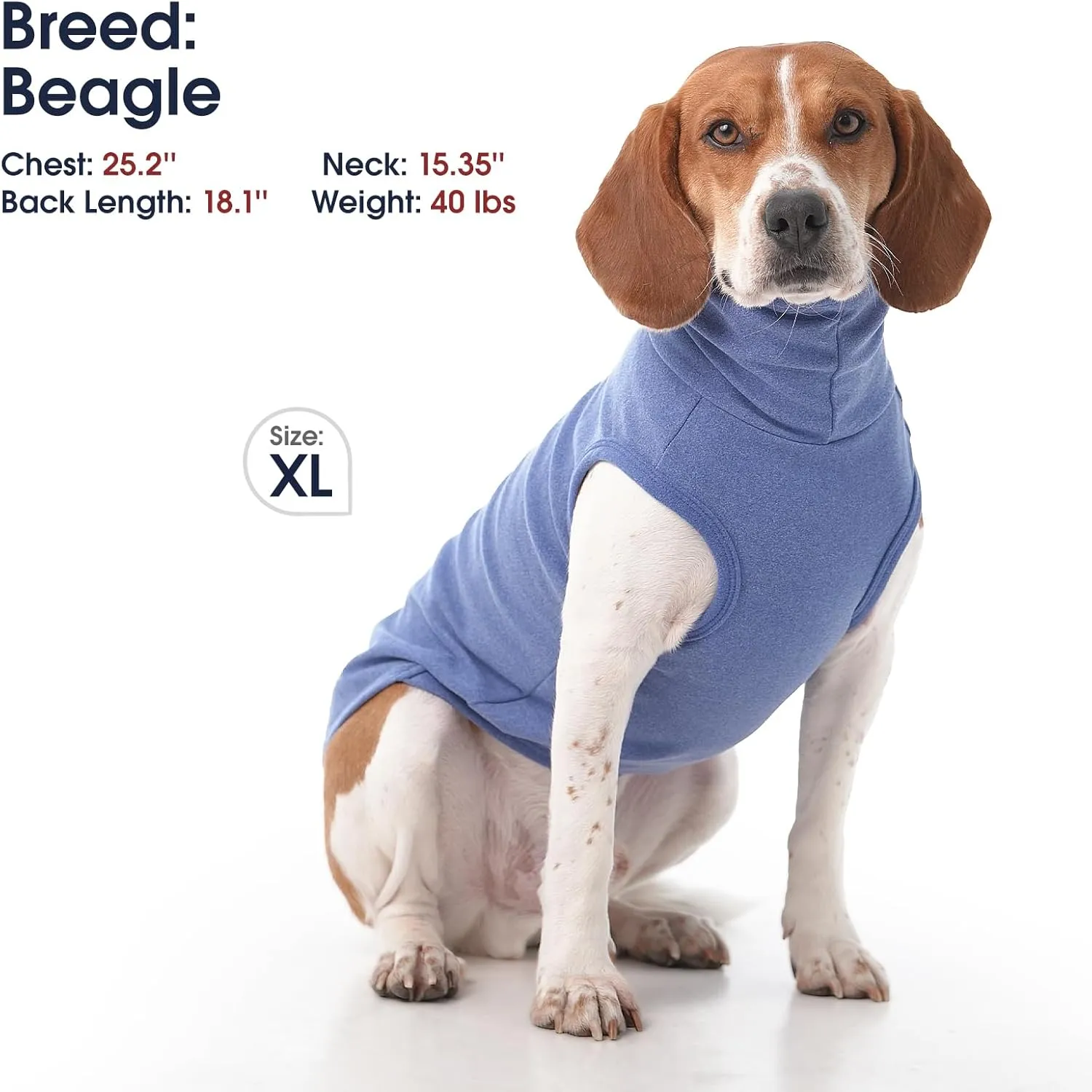 IECOii Medium Dog Sweater,Stretch Fleece Vest Dog Sweater - Blue, Medium,Warm Pullover Dog Fleece Sweater,Turtleneck Dog Sweaters for Medium Dogs Girl Boy,Christmas Dog Sweater Pet Winter Sweatshirt