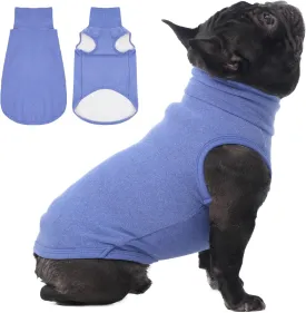 IECOii Medium Dog Sweater,Stretch Fleece Vest Dog Sweater - Blue, Medium,Warm Pullover Dog Fleece Sweater,Turtleneck Dog Sweaters for Medium Dogs Girl Boy,Christmas Dog Sweater Pet Winter Sweatshirt