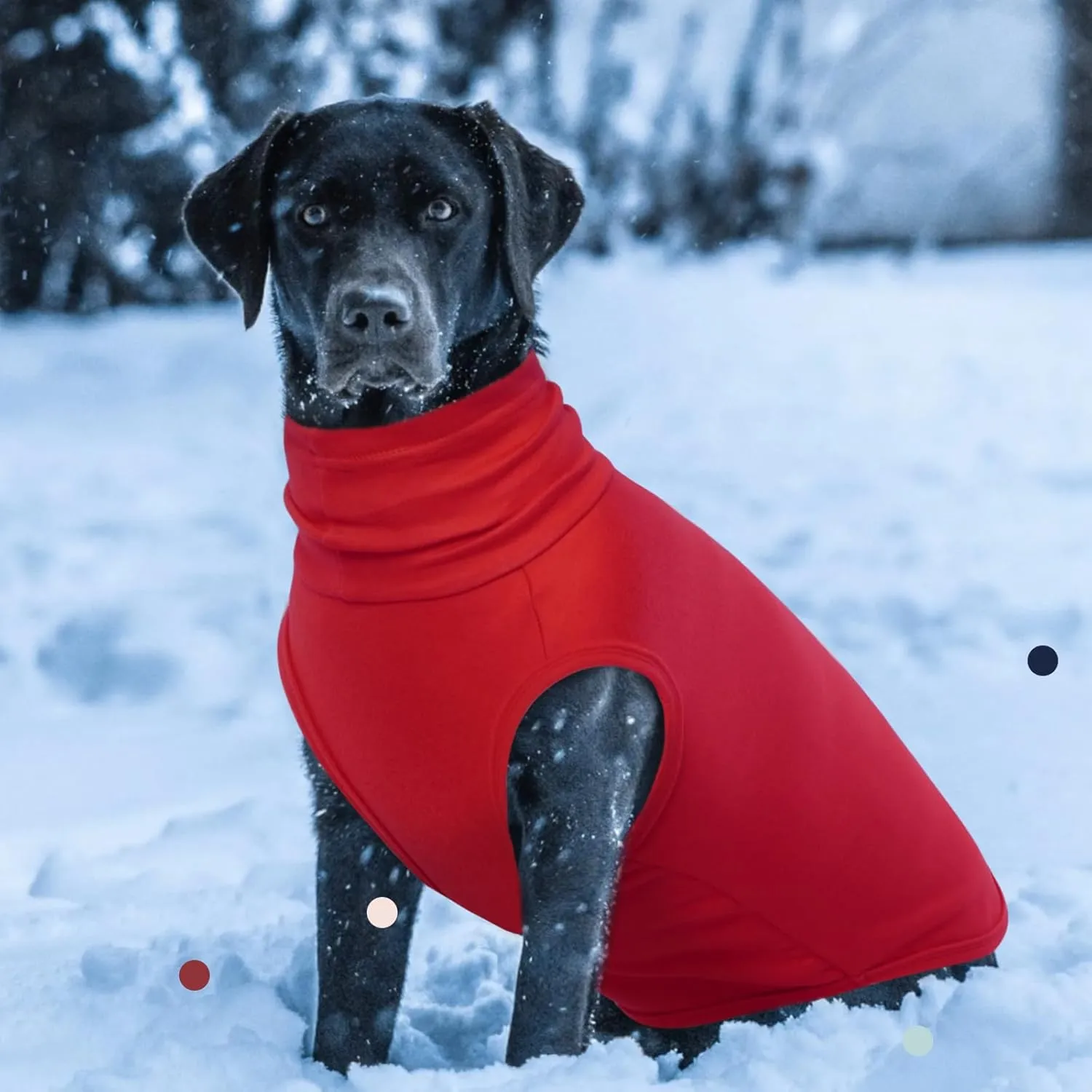 IECOii XXL Fleece Dog Vest - Red Winter Pullover for Pitbull