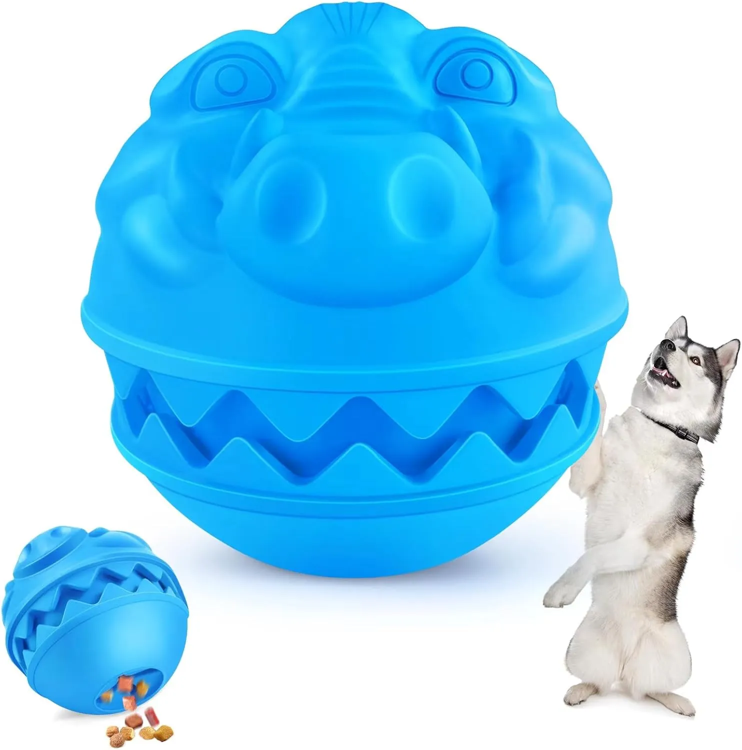 Indestructible Dog Balls for Aggressive Chewers, Tough Dog Toys for Aggressive Chewers, Interactive Dog Ball for Large Dogs, Super Chewer Dog Toy Ball, Outdoor Rubber Chew Toys Balls