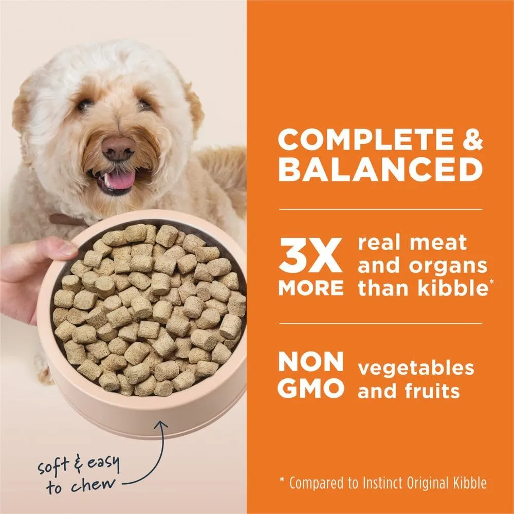 Instinct Freeze Dried Raw Meals, Natural Dry Dog Food, Grain Free - Cage Free Chicken, 3 oz. Bag