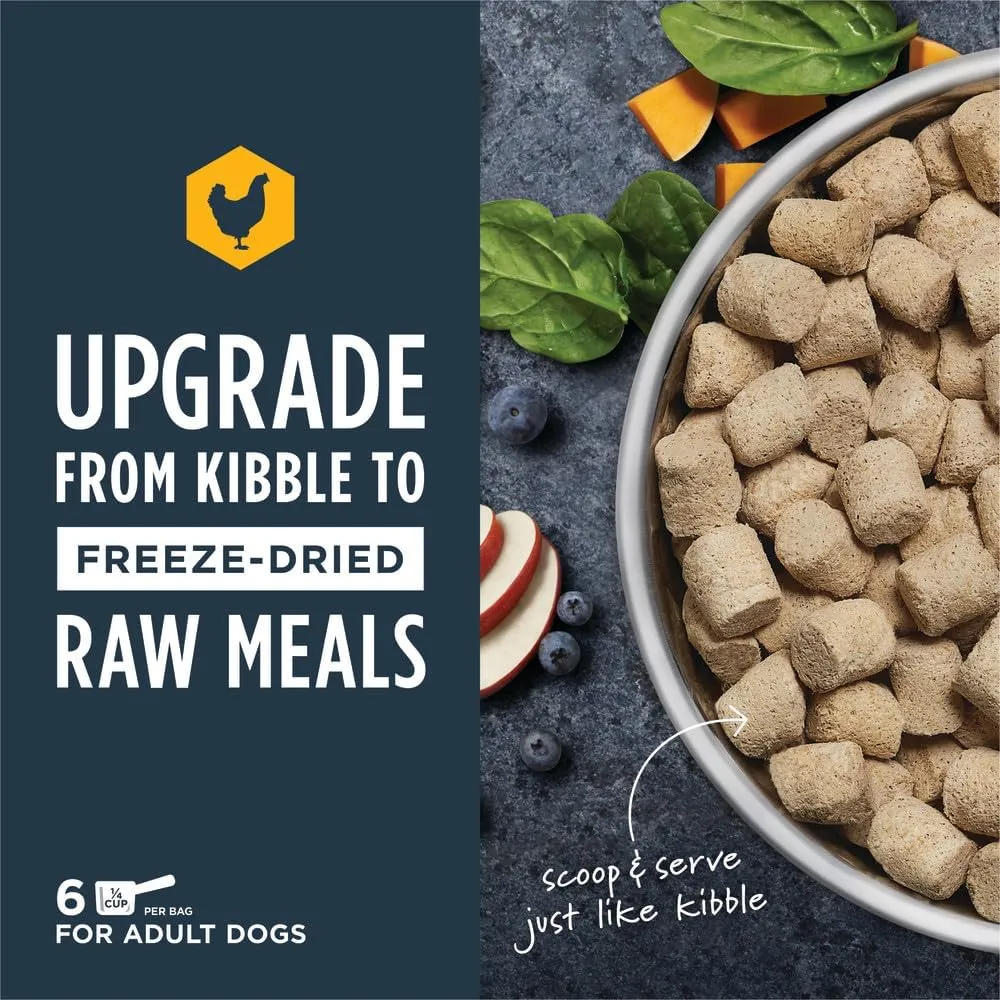 Instinct Freeze Dried Raw Meals, Natural Dry Dog Food, Grain Free - Cage Free Chicken, 3 oz. Bag