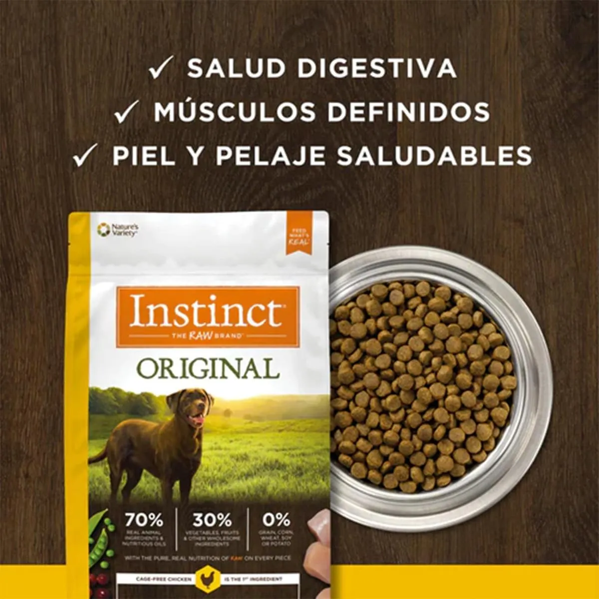 Instinct Original Dry Dog Food, Raw Coated Kibble, High Protein, Grain Free Recipe- Chicken, 4 lb. Bag