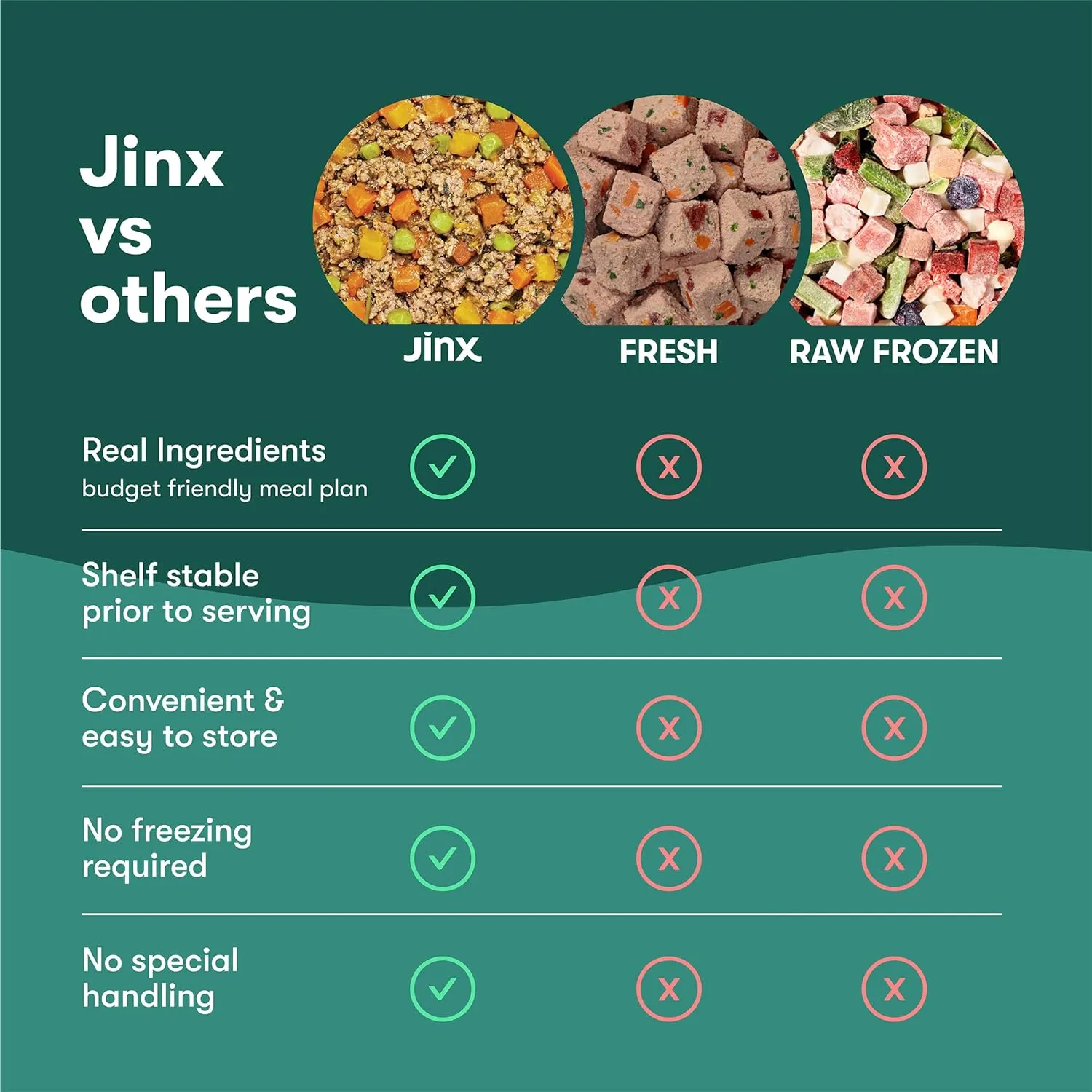 Jinx Salmon Wet Dog Food Topper, Mix with Dry Dog Food, Made with Real Salmon & Chicken, Bone Broth, No Fillers, Puppy, Adult, Senior, 9oz, 6 Pack