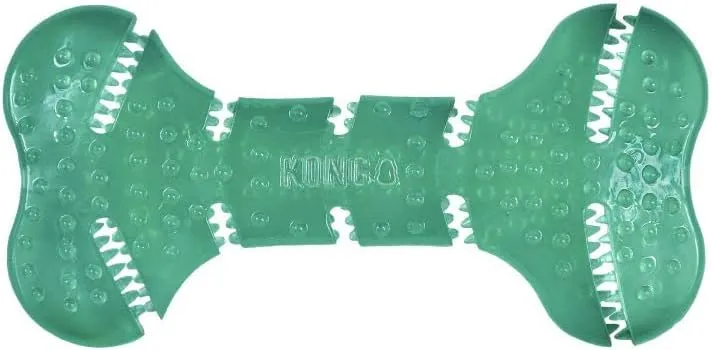 KONG Squeezz Dental Bone - Dog Toy for Cleaning Teeth - Flexible Chew Toy for Gentle & Mild Chewers - for Medium/Large Dogs