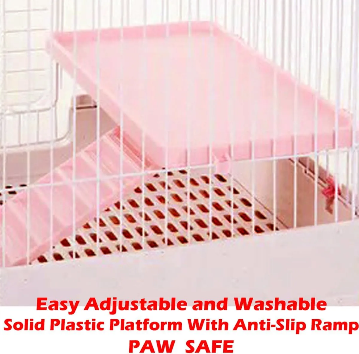 Large Multi-Level Indoor Small Animal Pet Cage Guinea Pig Ferret Squirrel Chinchilla Cat Playpen Rabbit Hutch Solid Platform Ramp Easy Clean Leakproof Litter Tray Large Access Doors Lockable Casters