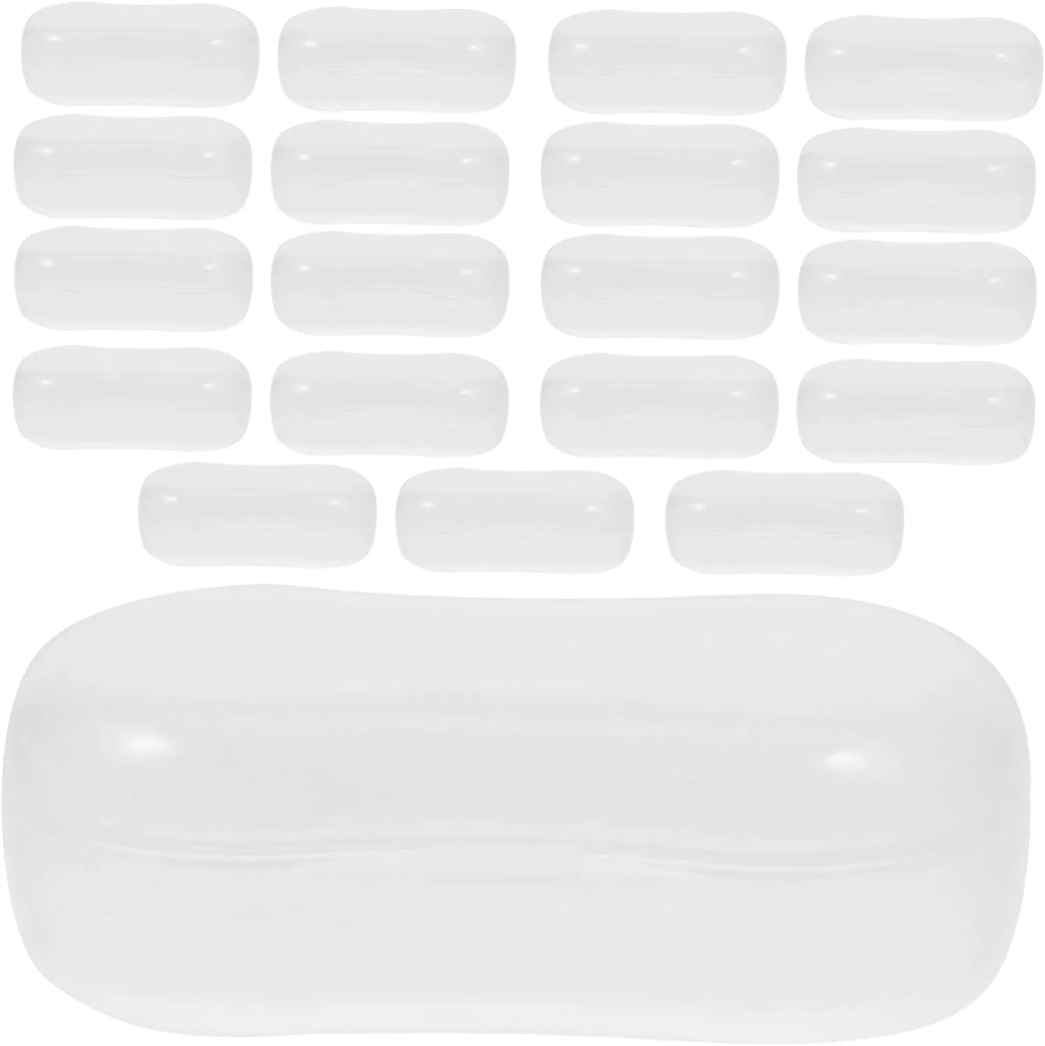 Mobestech Toothbrush Storage Box 20pcs Pet Finger Toothbrush Case Wipes Organizer Lid
