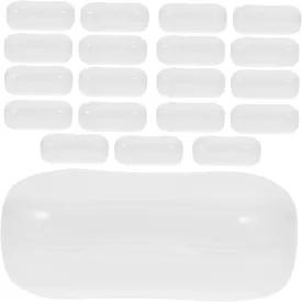 Mobestech Toothbrush Storage Box 20pcs Pet Finger Toothbrush Case Wipes Organizer Lid