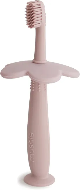 mushie Flower Toddler Training Toothbrush (Blush)